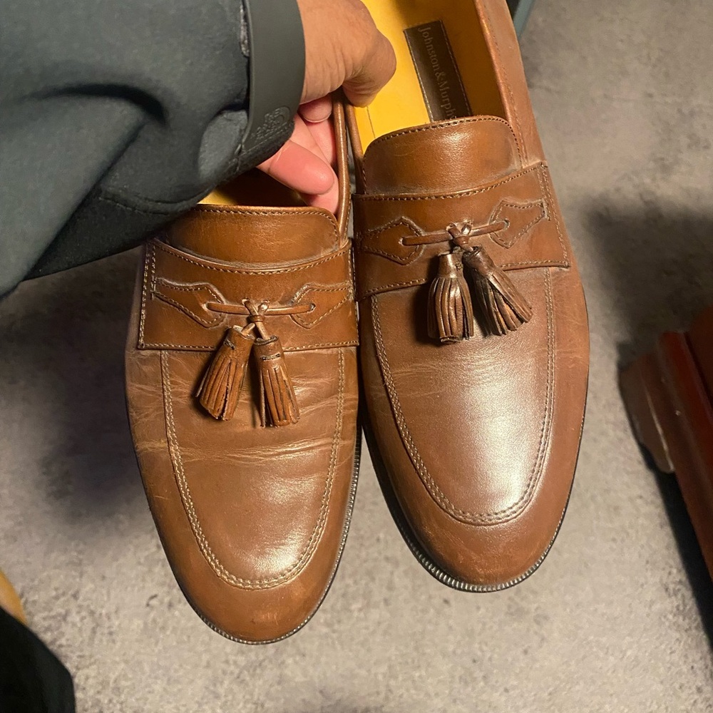 Johnston & Murphy brown loafers size 9 Pristine - Picture 2 of 6